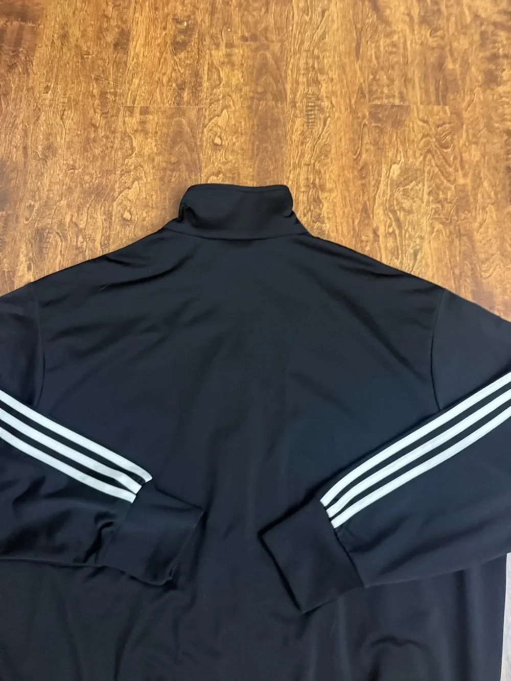 adidas Men’s Black Track Jacket with White 3-Stripes Size XL